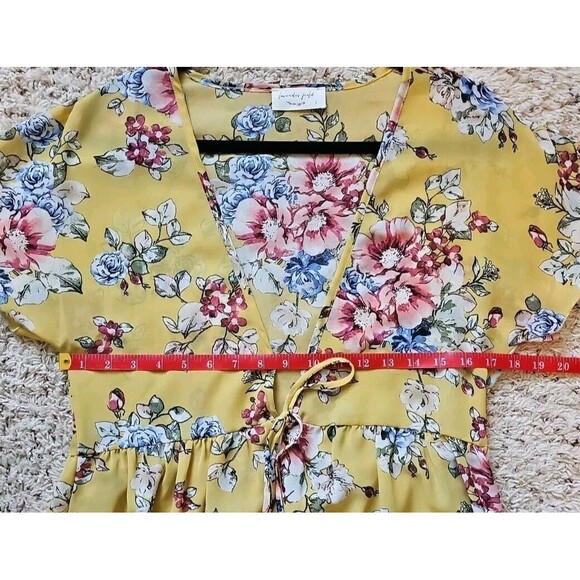 Lavender Field Sheer Floral Tie Front Duster Small Festival Beach Cottagecore - Picture 16 of 16